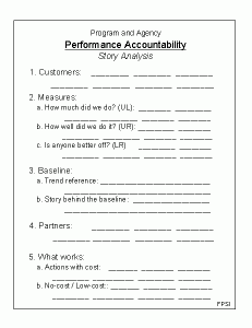 Story Analysis Exercise for Performance Accountability